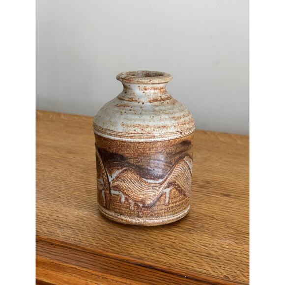 Vintage Abstract Glazed Vase - Picture 2 of 2